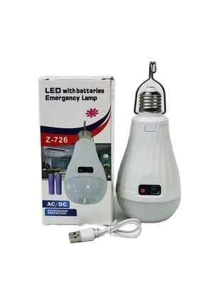 2 - Lampada di emergenza a LED 15W E27 B22 Batteria ricaricabile agli ioni di litio AC/DC Lampada di uso sano