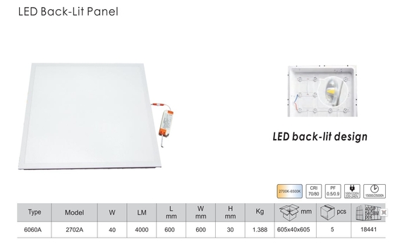 Costo competitivo 40W 60*60 Quadrato Border LED Light Panel Frame per ufficio/edificio