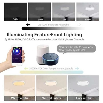 Aluminium alloy LED Smart Light 30w Slim Tuya Wifi Smart LED Ceiling Light per ufficio domestico