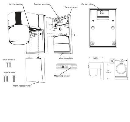 Moderno stile montatura a muro luce di sicurezza 9W LED Sconce di parete con 800lm Flux luminoso