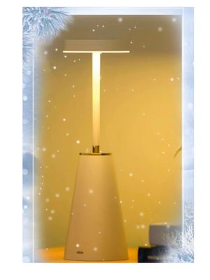 Lampada da letto a luce notturna metallica Lampada da tavolo ricaricabile senza fili per la decorazione della camera da letto