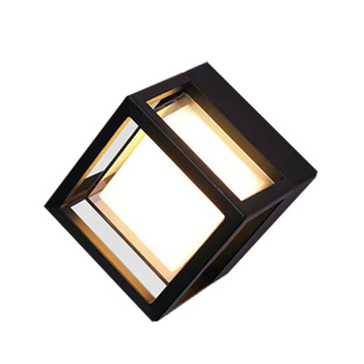 Lampada da giardino a LED a parete rotonda e quadrata esterna IP65 10W 15W per illuminazione a risparmio energetico
