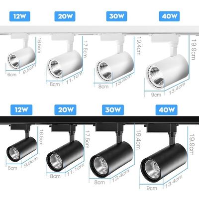 10W 4 fase Wire regolabile COB Spot Mini Rail LED Track Light con design moderno