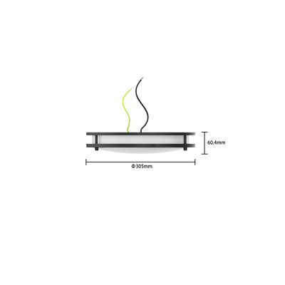 Durata di vita 50000 ore 12 pollici 15W 5CCT Copertura in plastica LED doppio anello soffitto luce CL-B1215