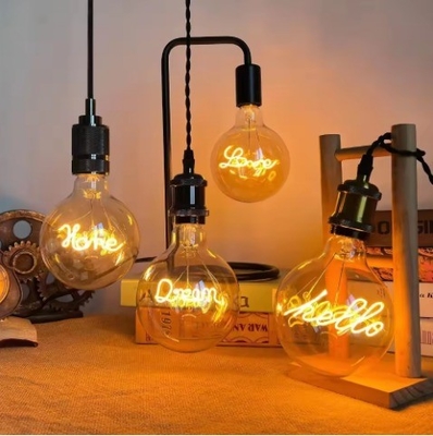 Casa d'amore atmosfera festiva lampadina di filamento decorativa con tappo di design unico E27 1-