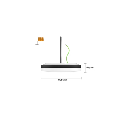 50000 ore di tempo di lavoro 10 pollici LED Ultra Slim Integrated Ceiling Light 15W 5CCT CL-E1015
