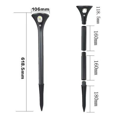 Lampada da giardino solare esterna sensore di luce solare di ricarica per il percorso paesaggistico