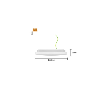 10 pollici di LED medio Slim Puff Ceiling Light 15W 5CCT CL-F1015 con 50000 ore di durata