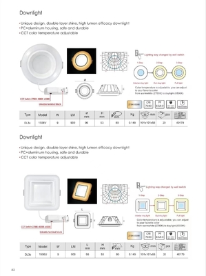 100lm/w 3-Step 2700K-6500K Illuminazione interna Muare Recesseini Traccia Parete Lavatrice Spotlight Led Downlight soffitto Recessed Cob Down Light