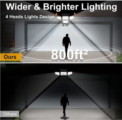 270 LED Sensore di movimento LED impermeabile a led luce solare a parete impermeabile e facile da installare