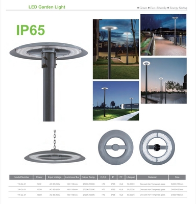 Alta luminosità 50W/100W/150W LED Garden Street Illumination Column Top Lamp per la strada