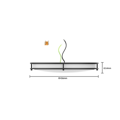 18 pollici 32W 5CCT LED CCT selezionabile doppio anello soffitto luce per e 50000 ore di durata