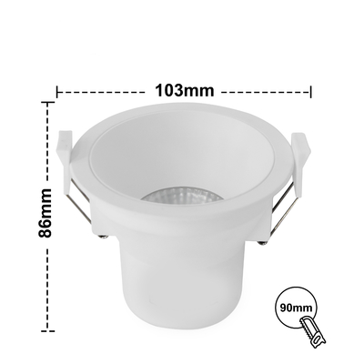 Lunga durata di vita 9W 0.6mm COB Embedded LED Downlight in moderno design per cavo da 3,5 pollici