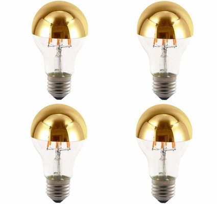 Mezzo cromato A60 6W Bianco caldo 2700K lampadina retro a filamento LED per E27 tipo base