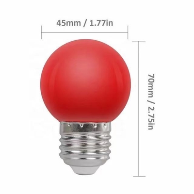 LED G45 Globo Luci di Natale 1W Notte colorata Mini Edison E26 15W Equivalente lampadina rossa