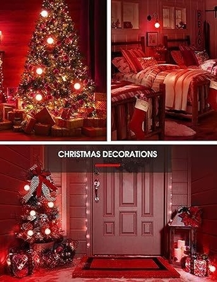 LED G45 Globo Luci di Natale 1W Notte colorata Mini Edison E26 15W Equivalente lampadina rossa