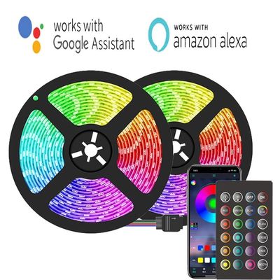 5m 10m 15m Indoor e Outdoor Bluetooth/Wifi Remote Control Smart Strip Lights