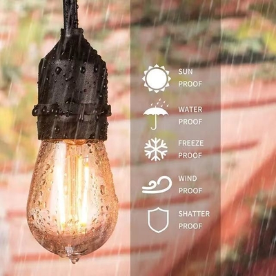 Crea un'atmosfera romantica con G45 T45 ST45 E27 Base Amber Light String 50M Lunghezza