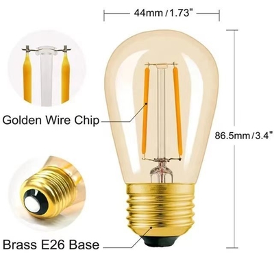 Crea un'atmosfera romantica con G45 T45 ST45 E27 Base Amber Light String 50M Lunghezza