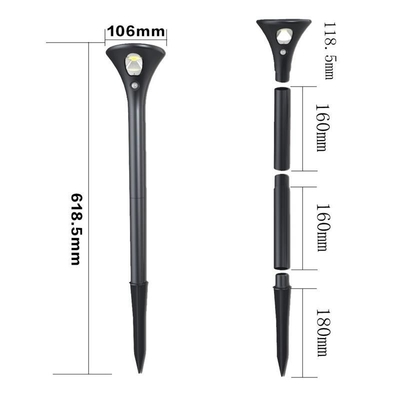 106*618.5mm Lampada solare da giardino per cortile a LED per passeggiate all'aperto