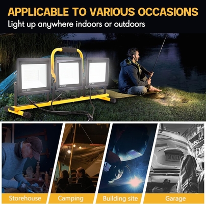 Luce di lavoro a treppiede pieghevole regolabile con lampada da 21000lm Flusso luminoso e 3 teste