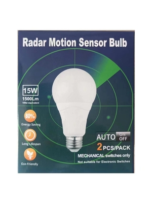 15W 1500LM Lampada sensore di movimento radar a LED per protezione interna/esterna 15000 ore