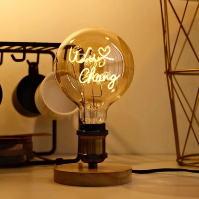 Serie G80/95 Dimmabile LED Decorativo Edison Bulb 4W Glass Clear Amber Base Hotel 1-