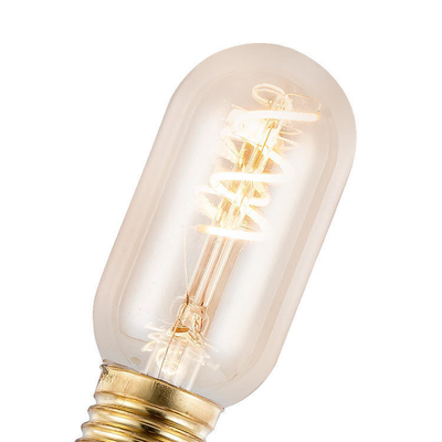 T45 3w lampadina a filamento di vetro singolo curvo Vintage lampadina a LED morbida flessibile per l'illuminazione