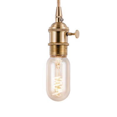 T45 3w lampadina a filamento di vetro singolo curvo Vintage lampadina a LED morbida flessibile per l'illuminazione
