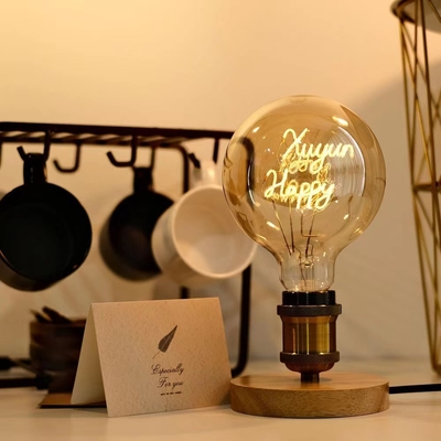 Bicchiere Amber trasparente 4W G80/95 Serie Dimmabile LED Decorativo Edison Bulb con CRI Ra 80-90