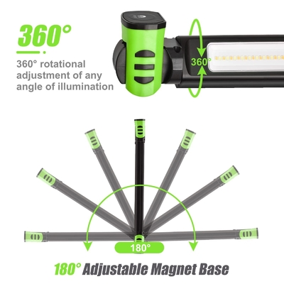IP80 LED luce di lavoro 1600 lumen temperatura a doppio colore 360 gradi magnetica e gancio