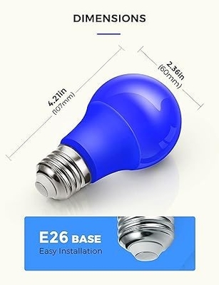 Lampada a LED blu A19 9W E26 Non-Dim per l'illuminazione e la progettazione dei circuiti natalizi all'aperto