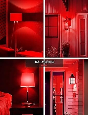 E26 Bulbo a LED rosso A19 9W per San Valentino Decorazione per l'Anno del Ringraziamento