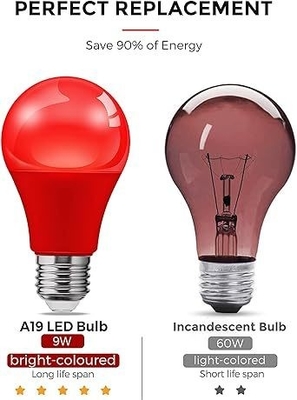E26 Bulbo a LED rosso A19 9W per San Valentino Decorazione per l'Anno del Ringraziamento