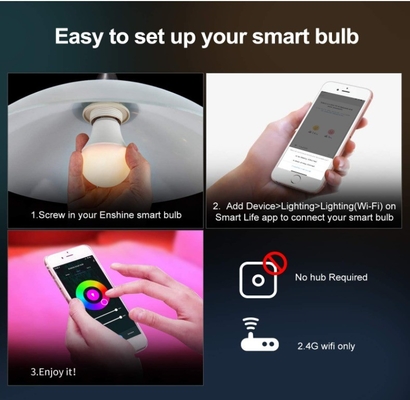 Controllo remoto Smart WiFi GU10/MR16 Spot Bulb con Google Alexa e supporto per il dimming
