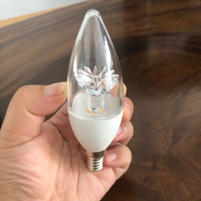 Servizio soluzioni di illuminazione E14 base 3000K luce calda copertura trasparente c37 LED lampadina