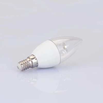 Servizio soluzioni di illuminazione E14 base 3000K luce calda copertura trasparente c37 LED lampadina