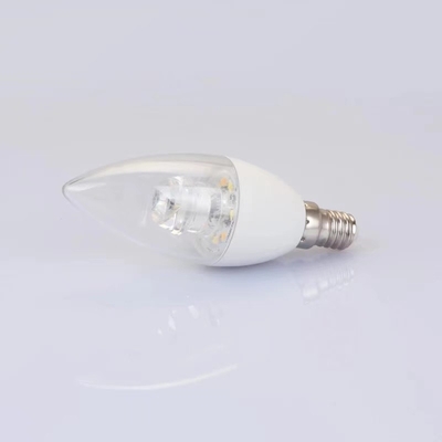 Servizio soluzioni di illuminazione E14 base 3000K luce calda copertura trasparente c37 LED lampadina
