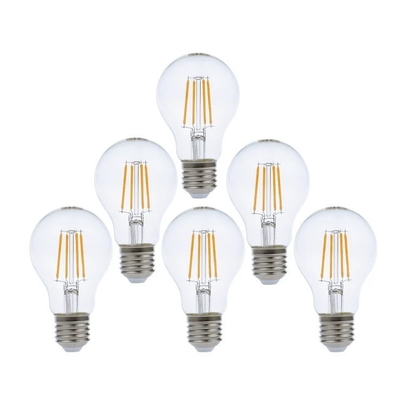 Lista ETL A19/A60 3000K 7W AC110V E26 Lampadine a filamento dimmabile con durata di 15000 ore