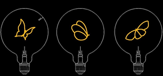 Tipo di base G80 Lampadine a incandescenza a LED 2W 2200K per illuminazione duratura e di risparmio energetico