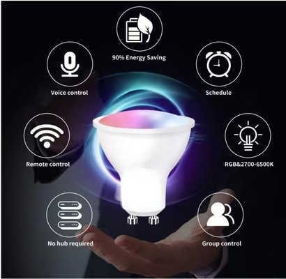 GU10/MR16 con controllo vocale Wifi intelligente dimmabile