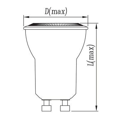Home Office Fonte luminosa a LED MR11 GU10 4W 35mm Dia Spot Light 36D Angolo del fascio 12V/85-240V