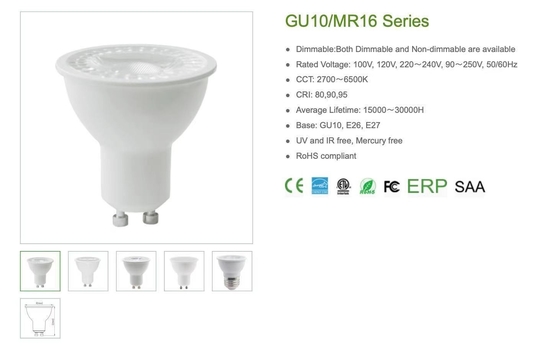 Dimmer di supporto sì 9W 7W 5W 4W Dimmabile e non dimmabile GU10/MR16 G5.3 SPOTLIGHT LED