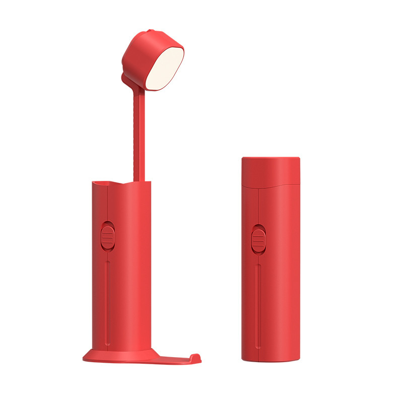 1200/5000mAH Batteria ricaricabile colore rosso USB LED occhio protezione lampada da tavolo potente