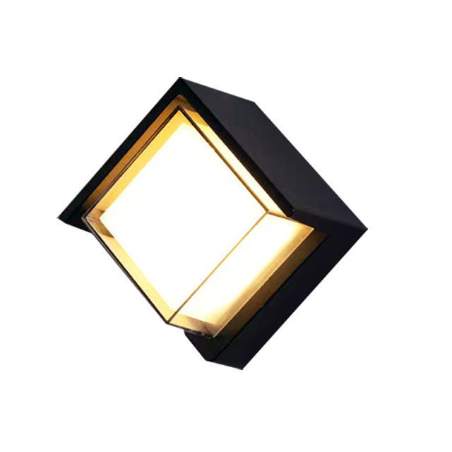 Lampada da giardino a LED a parete rotonda e quadrata esterna IP65 10W 15W per illuminazione a risparmio energetico