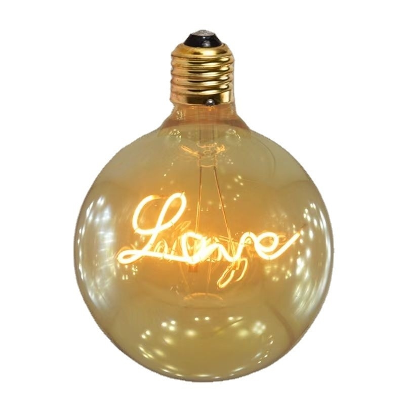 Casa d'amore atmosfera festiva lampadina di filamento decorativa con tappo di design unico E27 1-