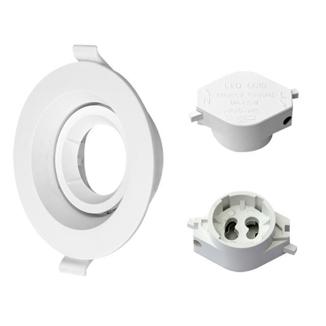 Fonte luminosa a LED di design moderno, telaio di luce con angolo regolabile del fascio e supporto GU10