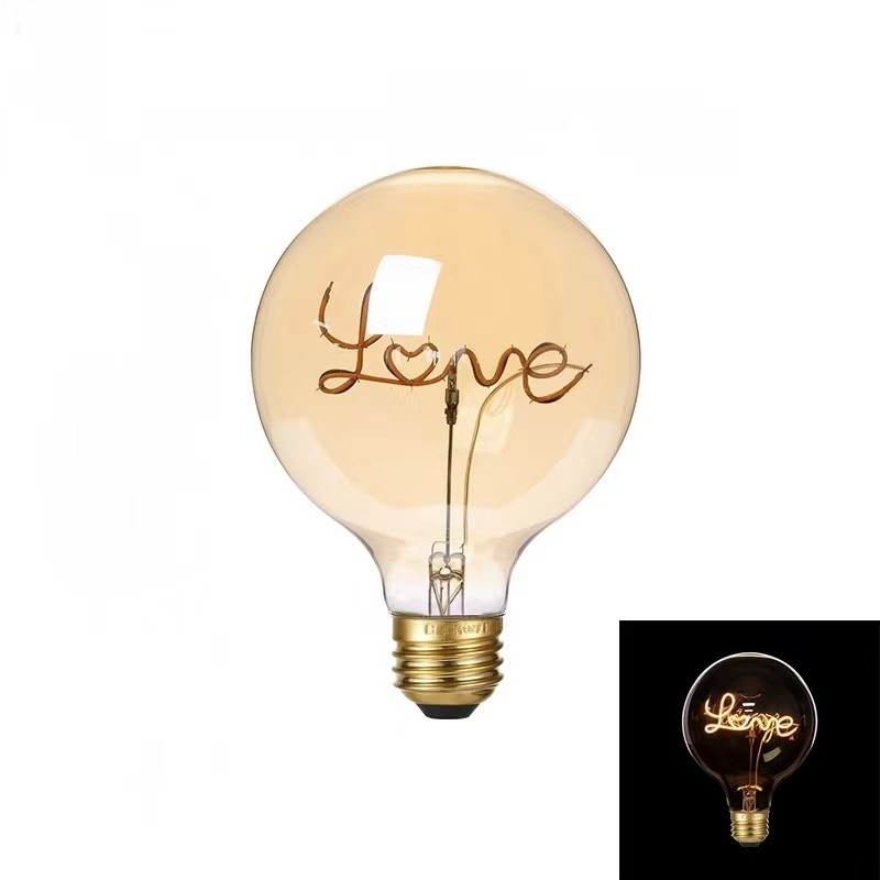 4W G125 Serie Dimmabile LED Luce Decorativa E27 Base Chiaro Vetro Amber Preferito