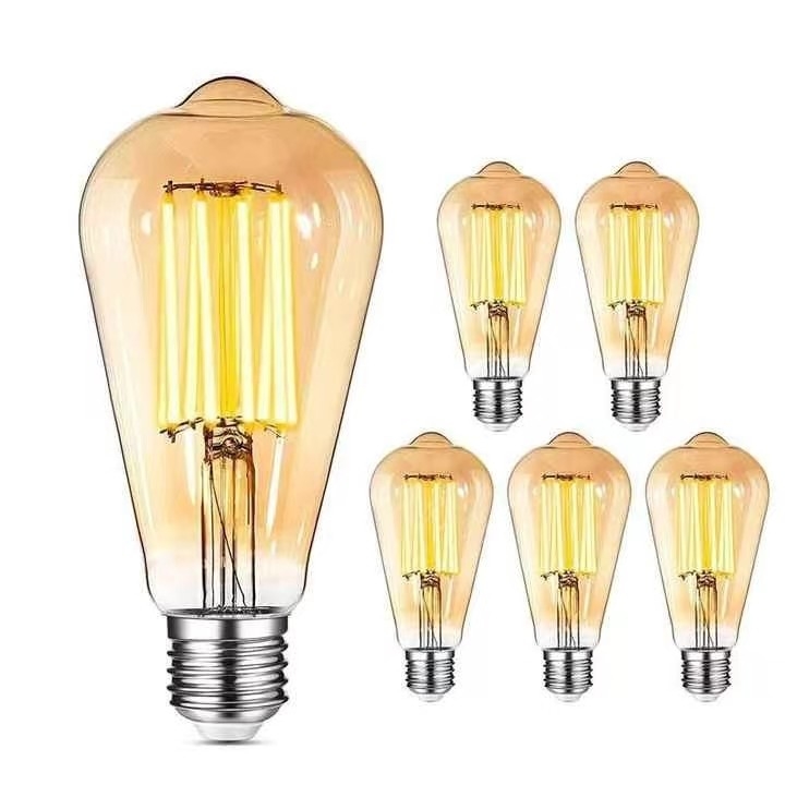 Soluzioni per l'illuminazione residenziale ST64 E26 7W 800LM Lampadina a filamento a LED scura 3000K 120V/60Hz