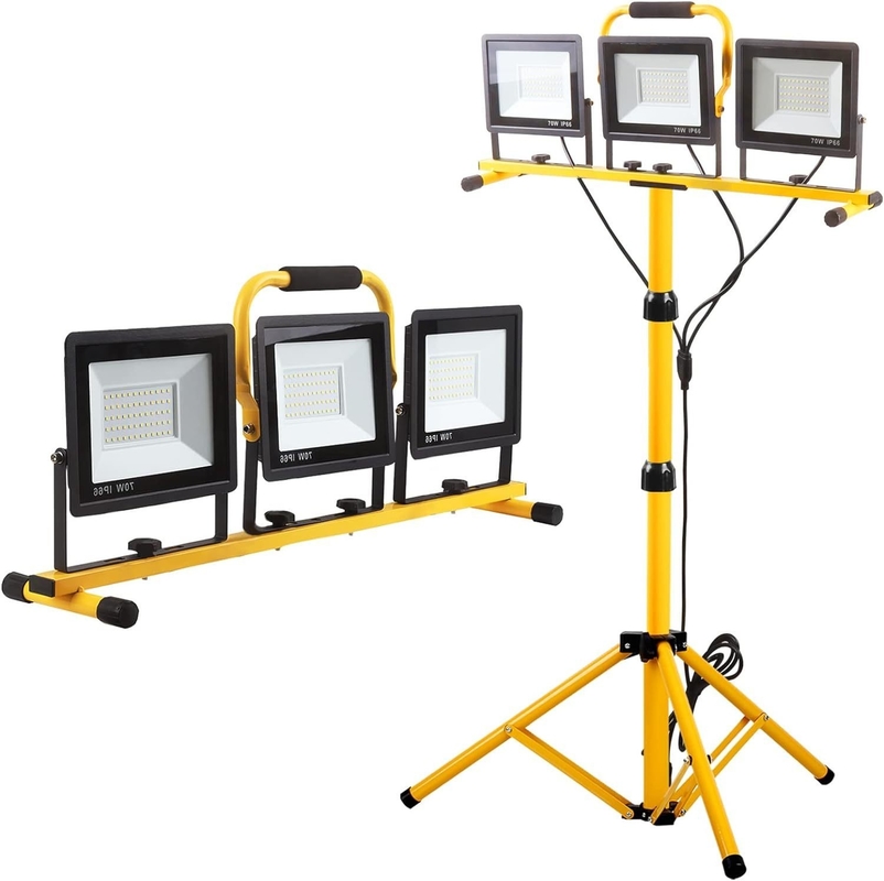 IP66 resistente all'acqua supporto di luce da lavoro 21000lm con supporto per treppiedi pieghevoli e 3 teste regolabili 6500K